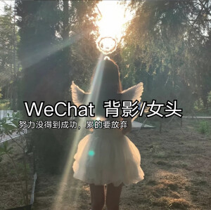 WeChat 背影女头