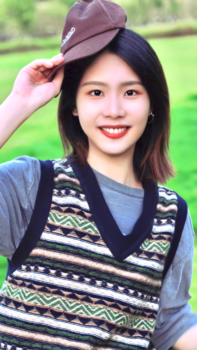 宝藏美女—— 陈梓平！
麻麻！她笑起来太好看了！