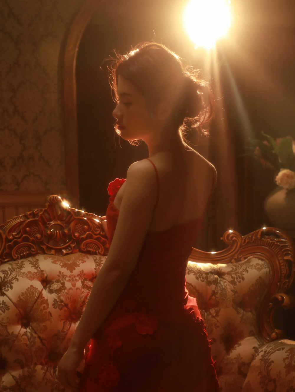 演员陈华倩写真图光影模特作品