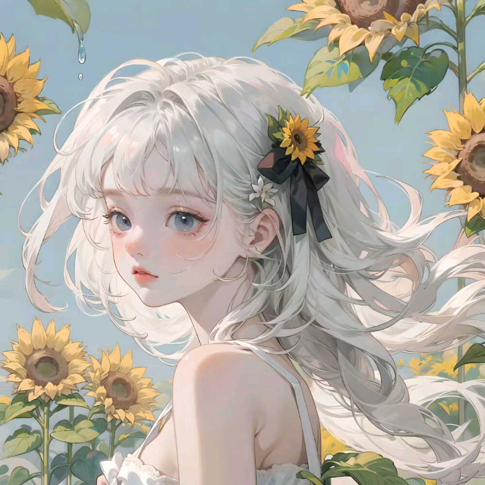 可爱女生女头头像动漫卡通手绘绘画古风