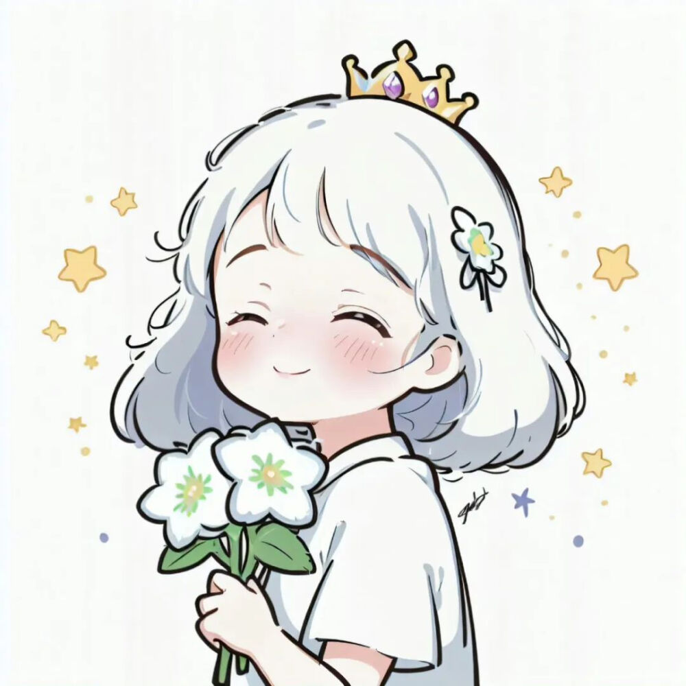 短发可爱卡通女生头像