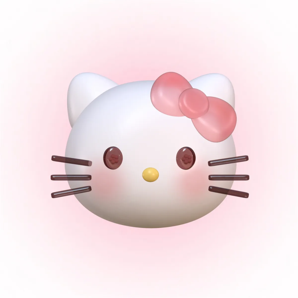 三丽鸥3D建模hellokitty头像