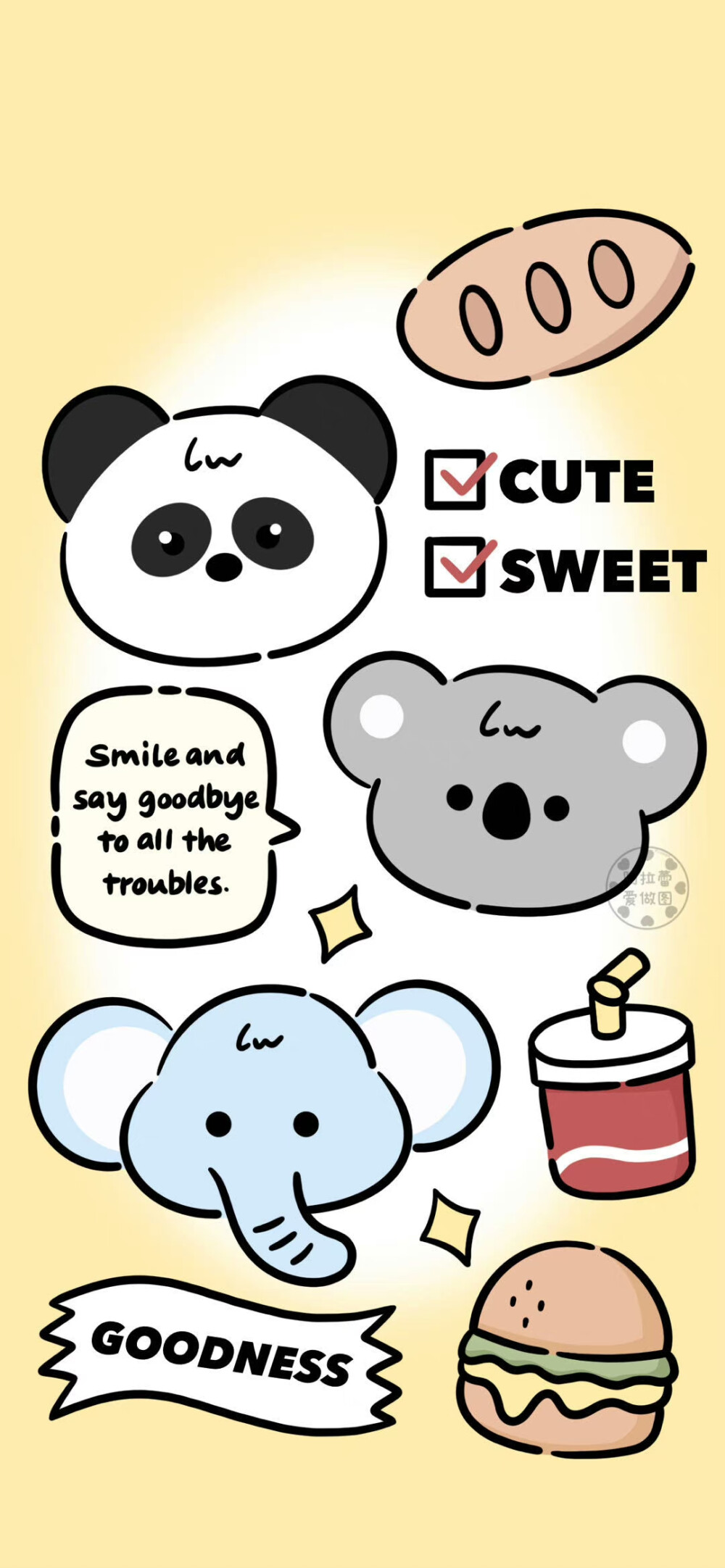 小动物壁纸
画师：阿拉蕾爱做图