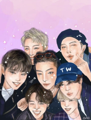 bts手绘,搜图不易，留图请点赞，专辑内所有图片均有才阿米所绘，我只是图片搬运工，只留作欣赏