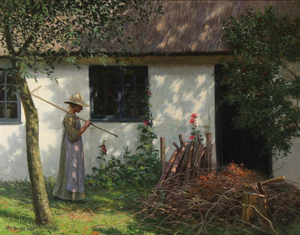 丹麦画家卡尔-阿尔弗雷德-布罗格（Karl Alfred Broge，Danish, 1870-1955）绘画作品欣赏。