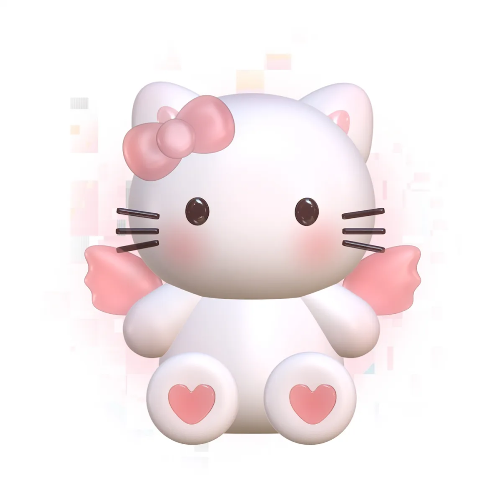 三丽鸥3D建模hellokitty头像