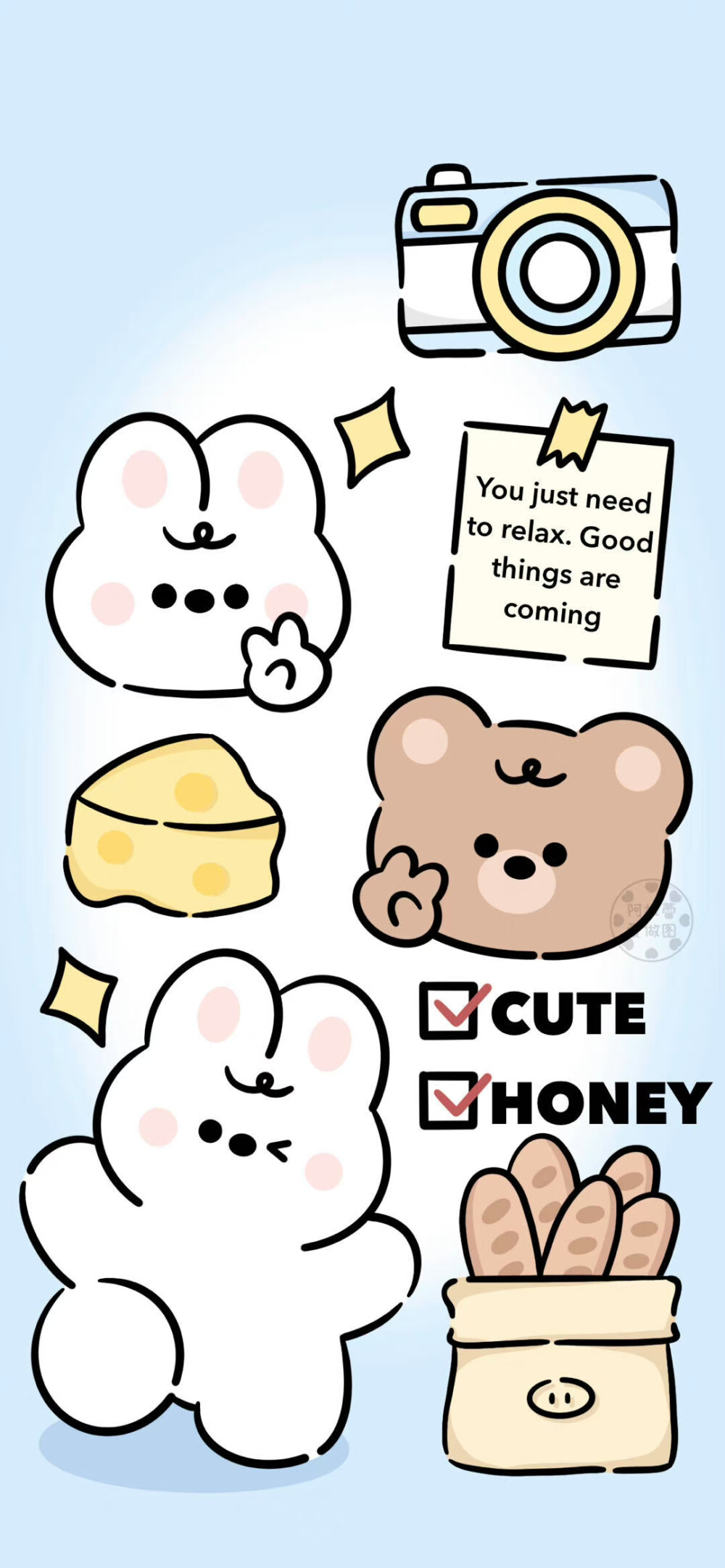 小动物壁纸
画师：阿拉蕾爱做图