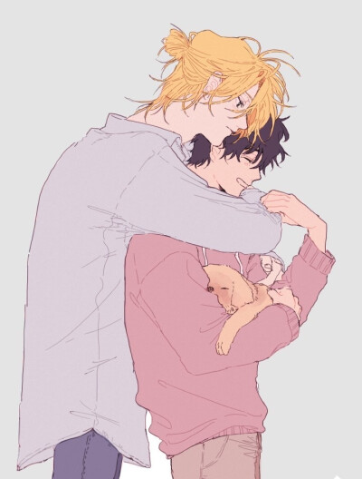 #banana fish# 亚修&英二在平行世界的温馨日常[给你小心心]
twi：_a_co_pi_ ???