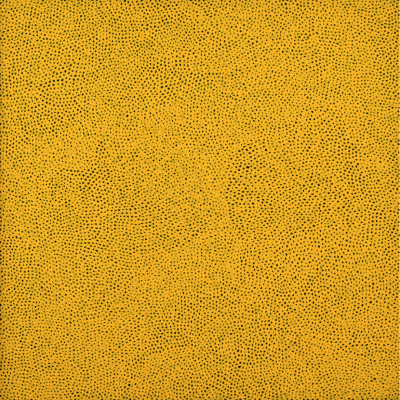 草间弥生《无限之网（BAJO）》，布面亚克力，145.5×145.5cm，2013年，估价：1900万-2500万港元