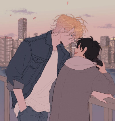 #banana fish# 亚修&英二在平行世界的温馨日常[给你小心心]
twi：_a_co_pi_ ​​​