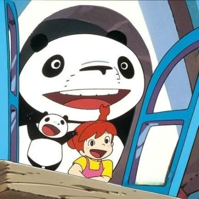卡通熊猫家族头像
