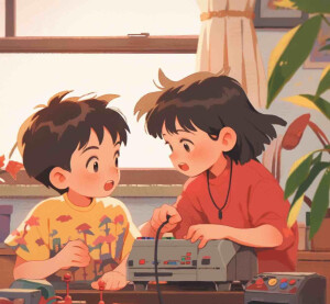 情侣卡通 cr：菜菜