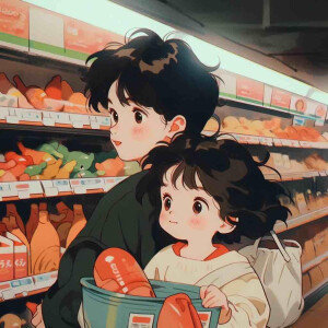 情侣卡通 cr：菜菜