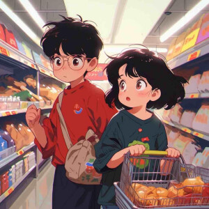 情侣卡通 cr：菜菜