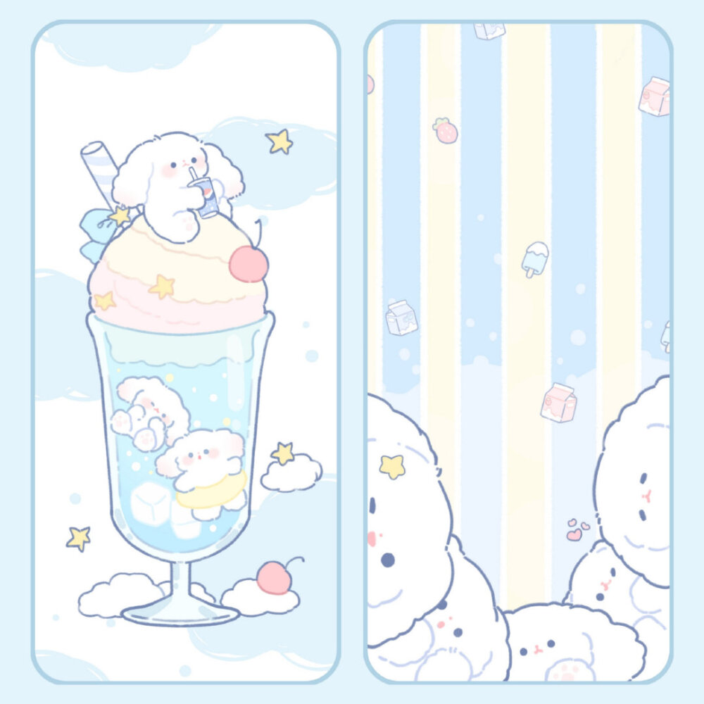 夏日清凉蓝色壁纸
图源➭YKACM小以