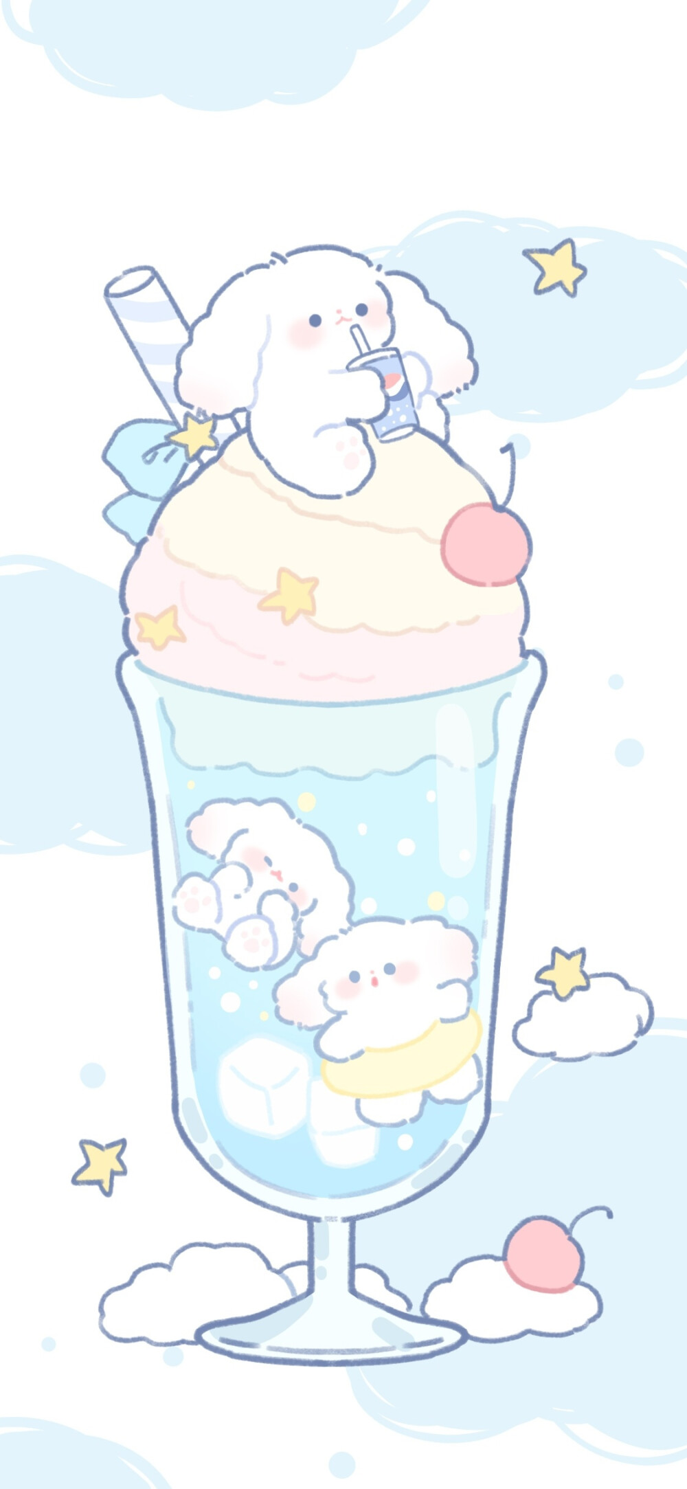 夏日清凉蓝色壁纸
图源➭YKACM小以