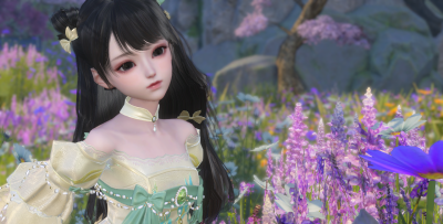 水凝墨，花渐隐