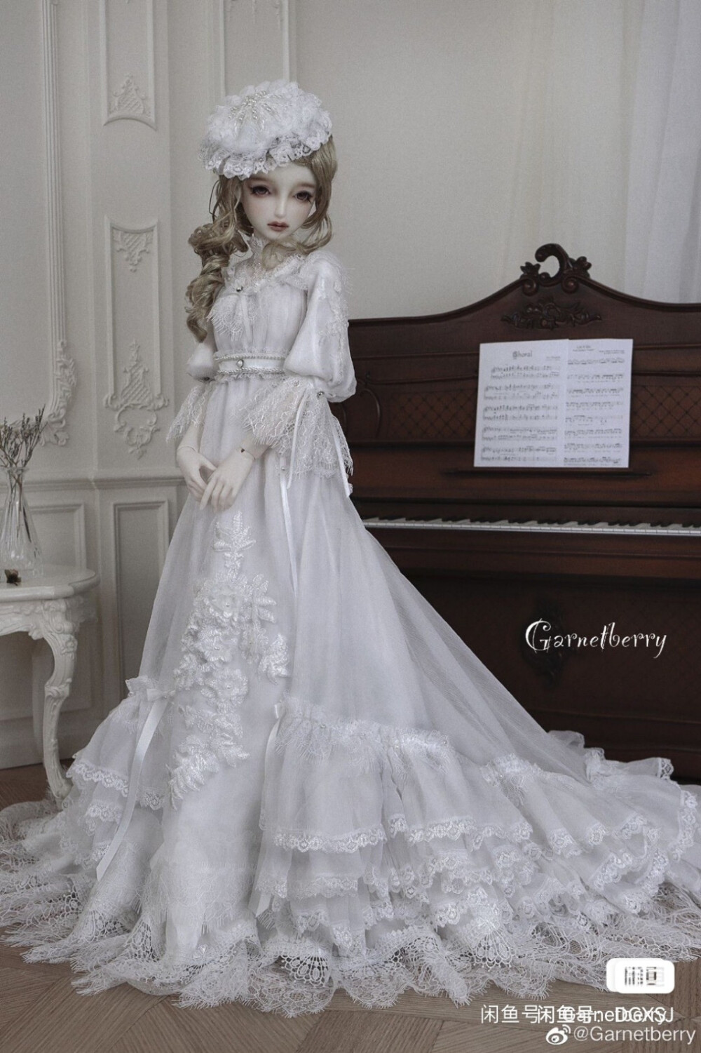 Garnetberry bjd 娃衣 4分 复古婚纱