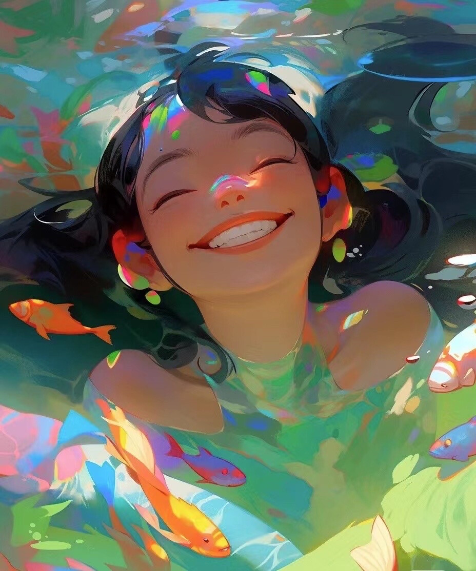 手绘闺蜜女生动漫头像系列