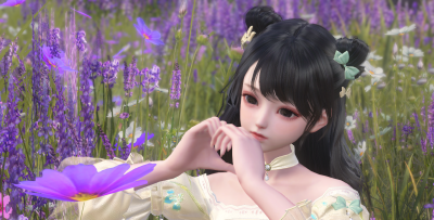 水凝墨，花渐隐