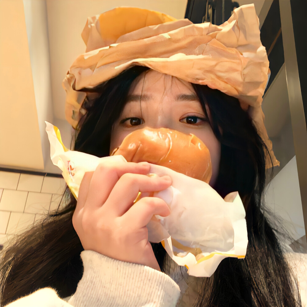 女生头像干饭头像食物吃东西元气甜系甜美头像女头