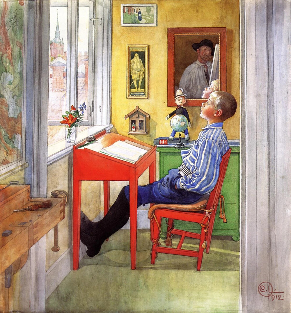 瑞典画家卡尔·拉尔森（Carl Larsson,1853-1919）画作欣赏。