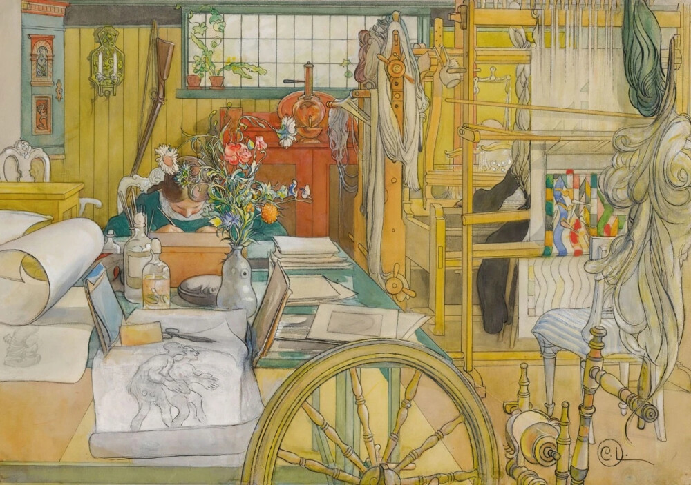 瑞典画家卡尔·拉尔森（Carl Larsson,1853-1919）画作欣赏。