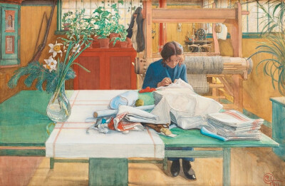 瑞典画家卡尔·拉尔森（Carl Larsson,1853-1919）画作欣赏。