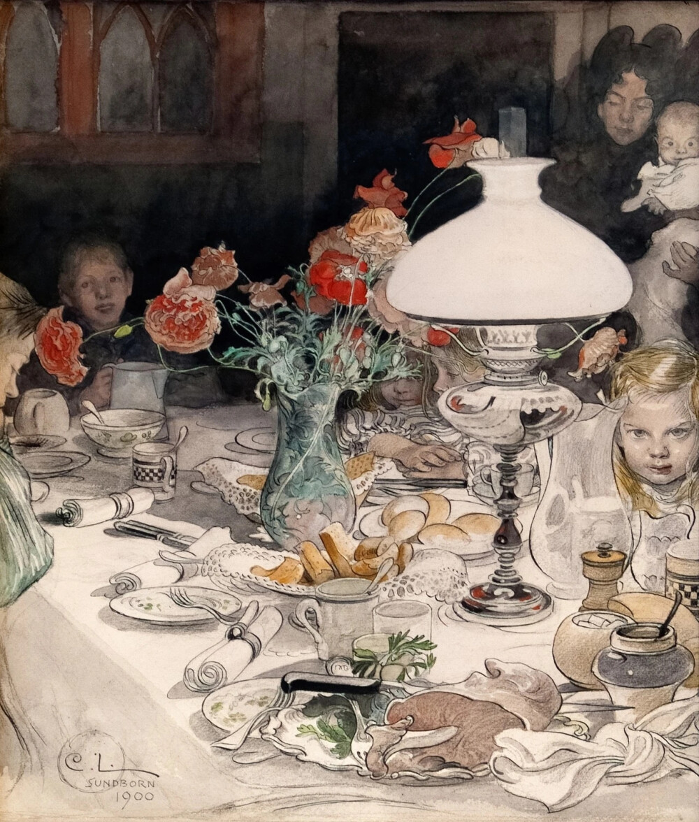  瑞典画家卡尔·拉尔森（Carl Larsson,1853-1919）画作欣赏。