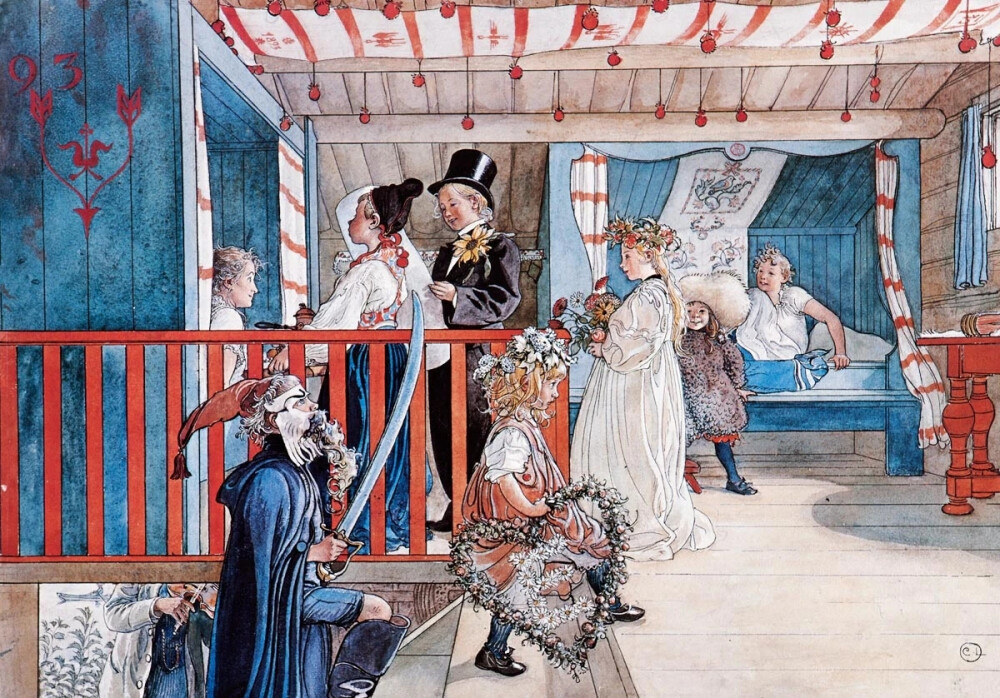 瑞典画家卡尔·拉尔森（Carl Larsson,1853-1919）画作欣赏。