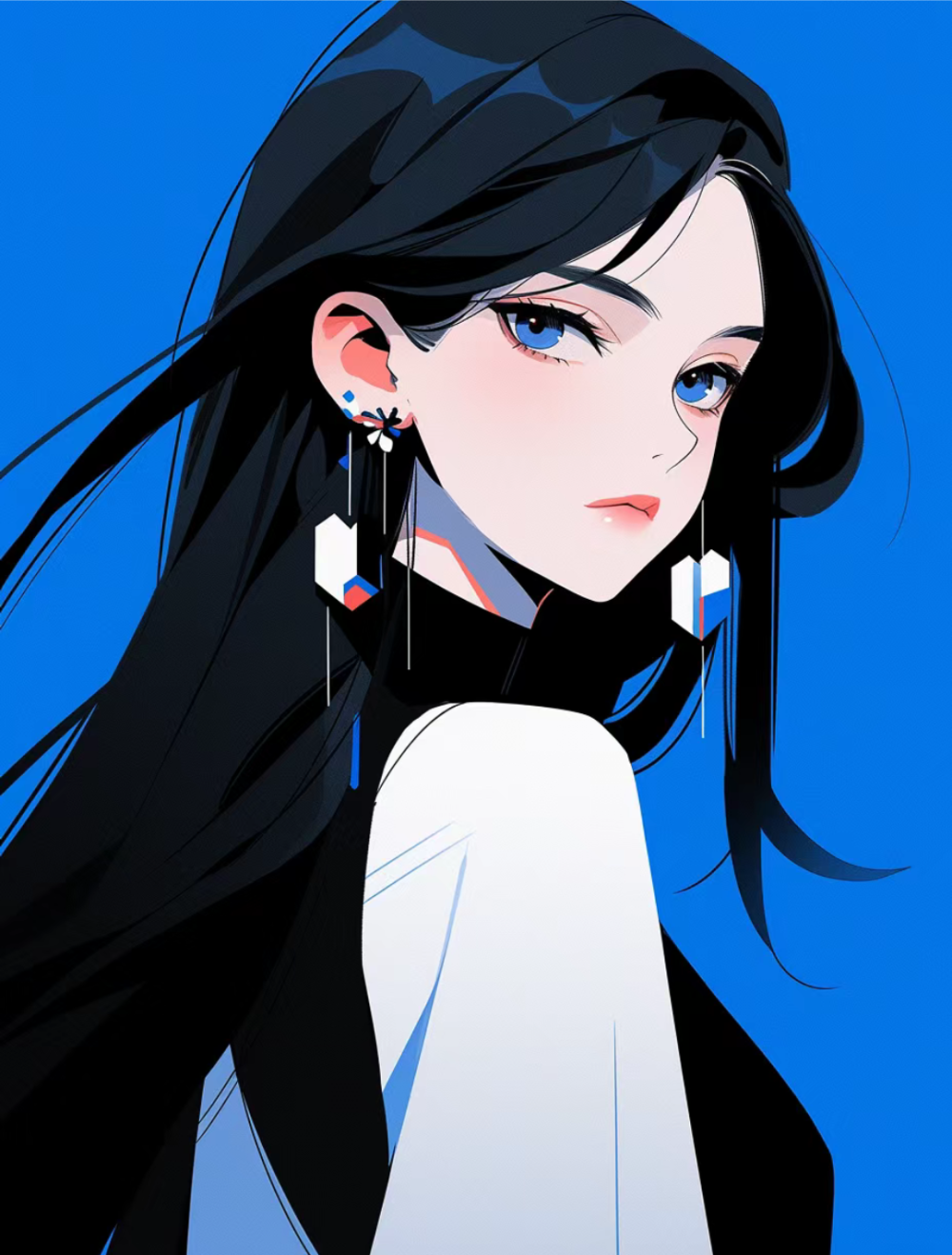 蓝色系动漫女御姐