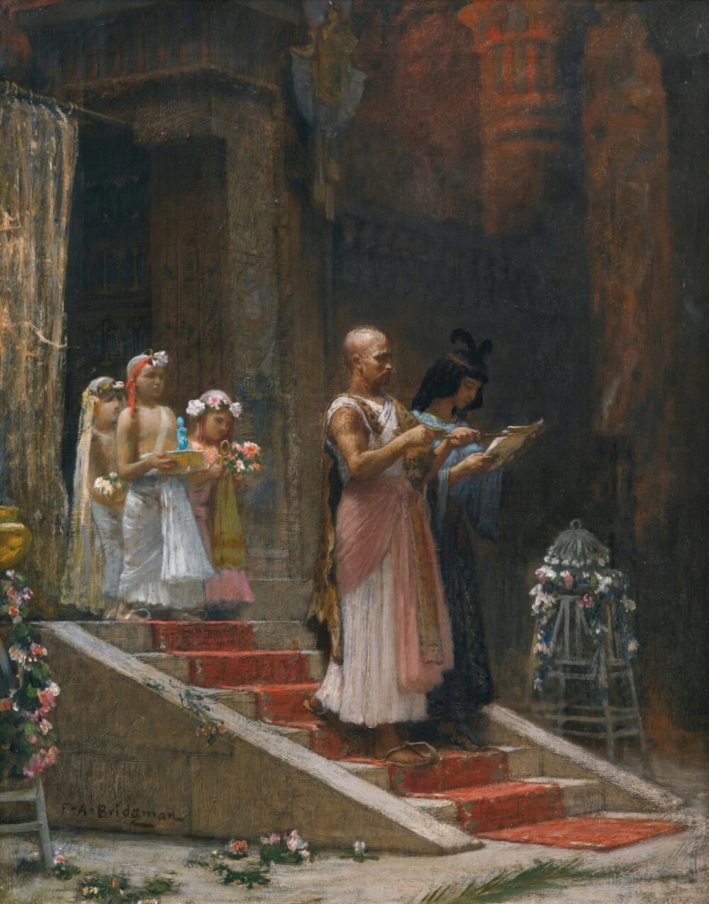 美国艺术家.弗雷德里克·阿瑟·布里奇曼(Frederick Arthur Bridgman)1847-1928,画作欣赏。