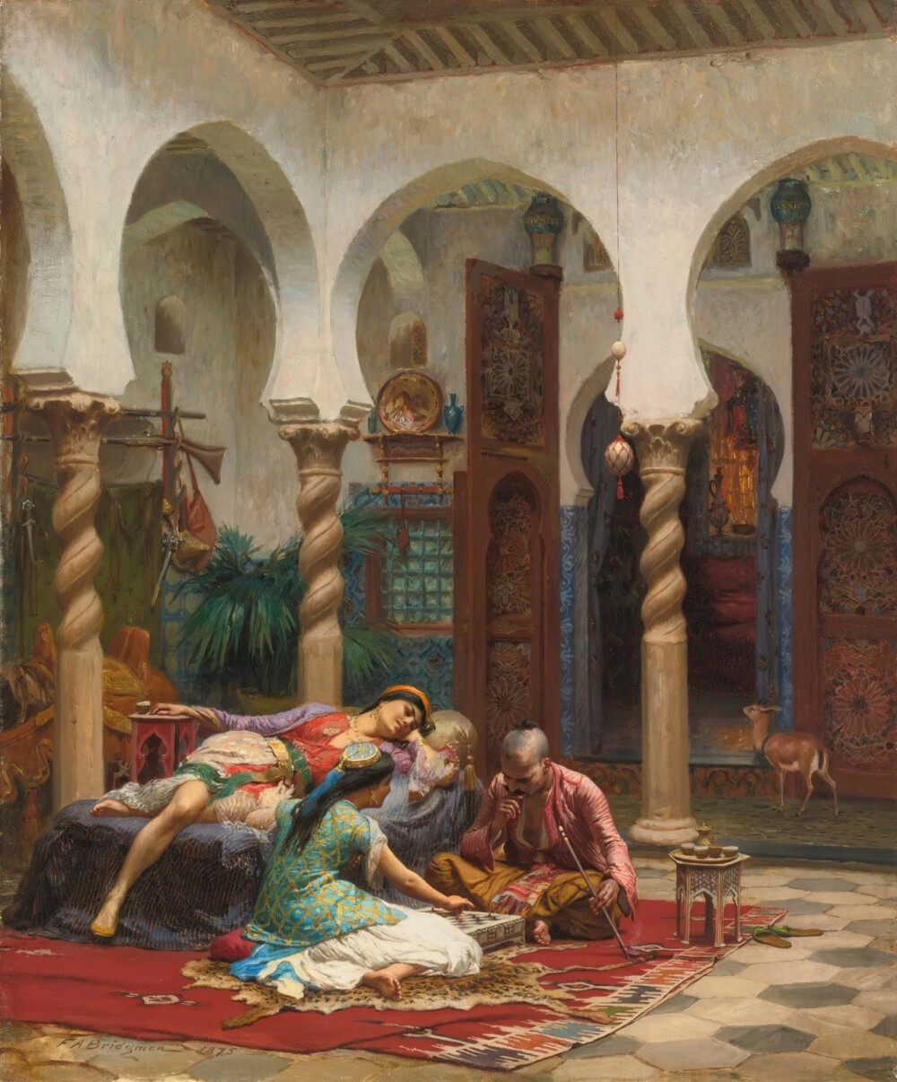 美国艺术家.弗雷德里克·阿瑟·布里奇曼(Frederick Arthur Bridgman)1847-1928,画作欣赏。