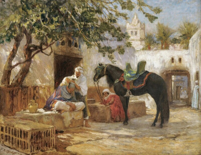 美国艺术家.弗雷德里克·阿瑟·布里奇曼(Frederick Arthur Bridgman)1847-1928,画作欣赏。