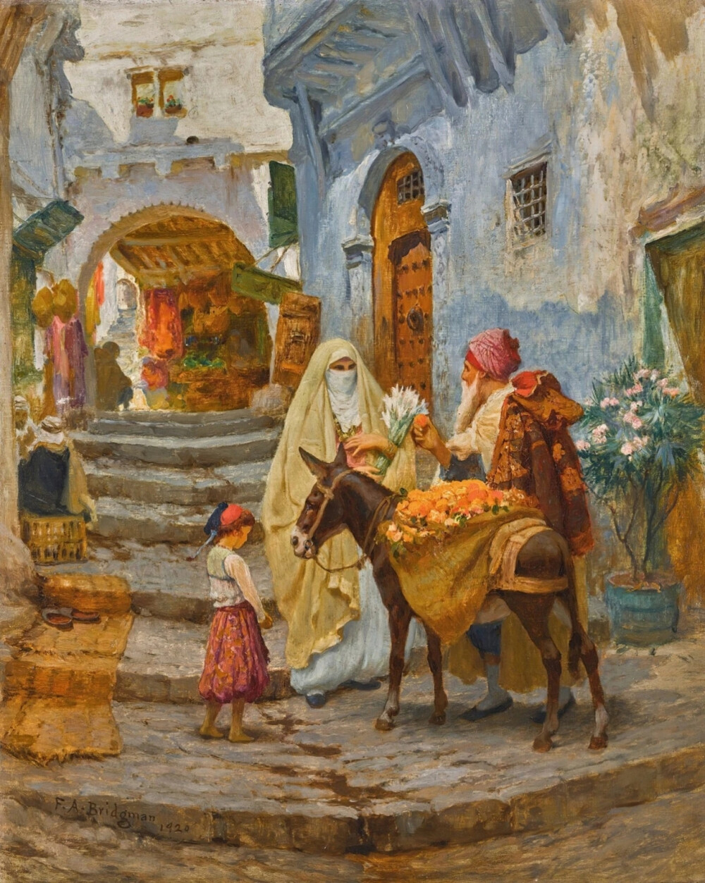 美国艺术家.弗雷德里克·阿瑟·布里奇曼(Frederick Arthur Bridgman)1847-1928,画作欣赏。