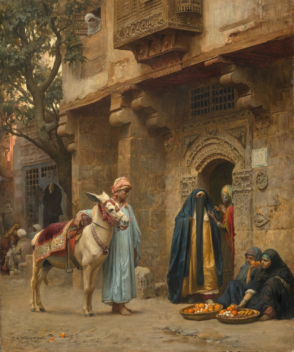  美国艺术家.弗雷德里克·阿瑟·布里奇曼(Frederick Arthur Bridgman)1847-1928,画作欣赏。