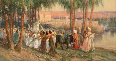  美国艺术家.弗雷德里克·阿瑟·布里奇曼(Frederick Arthur Bridgman)1847-1928,画作欣赏。