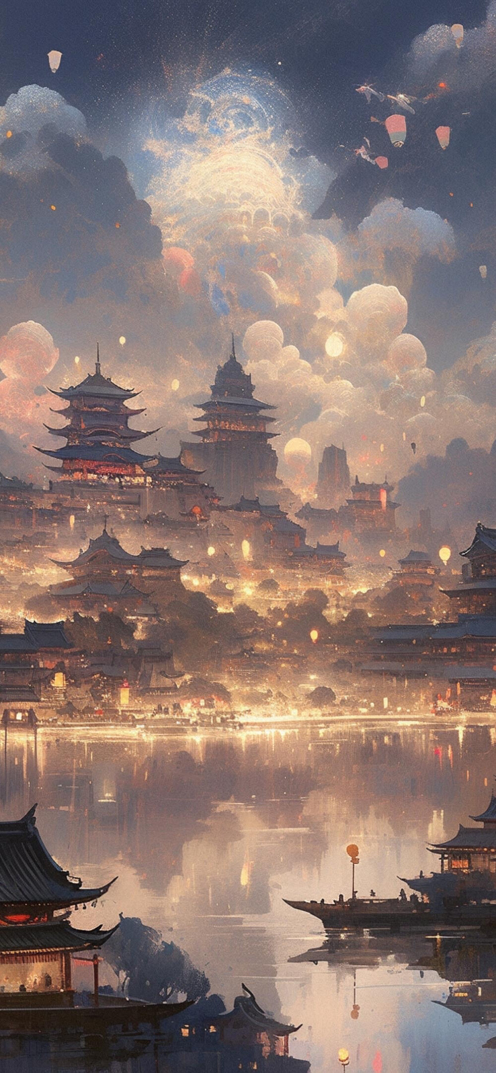 动漫场景壁纸，插画壁纸