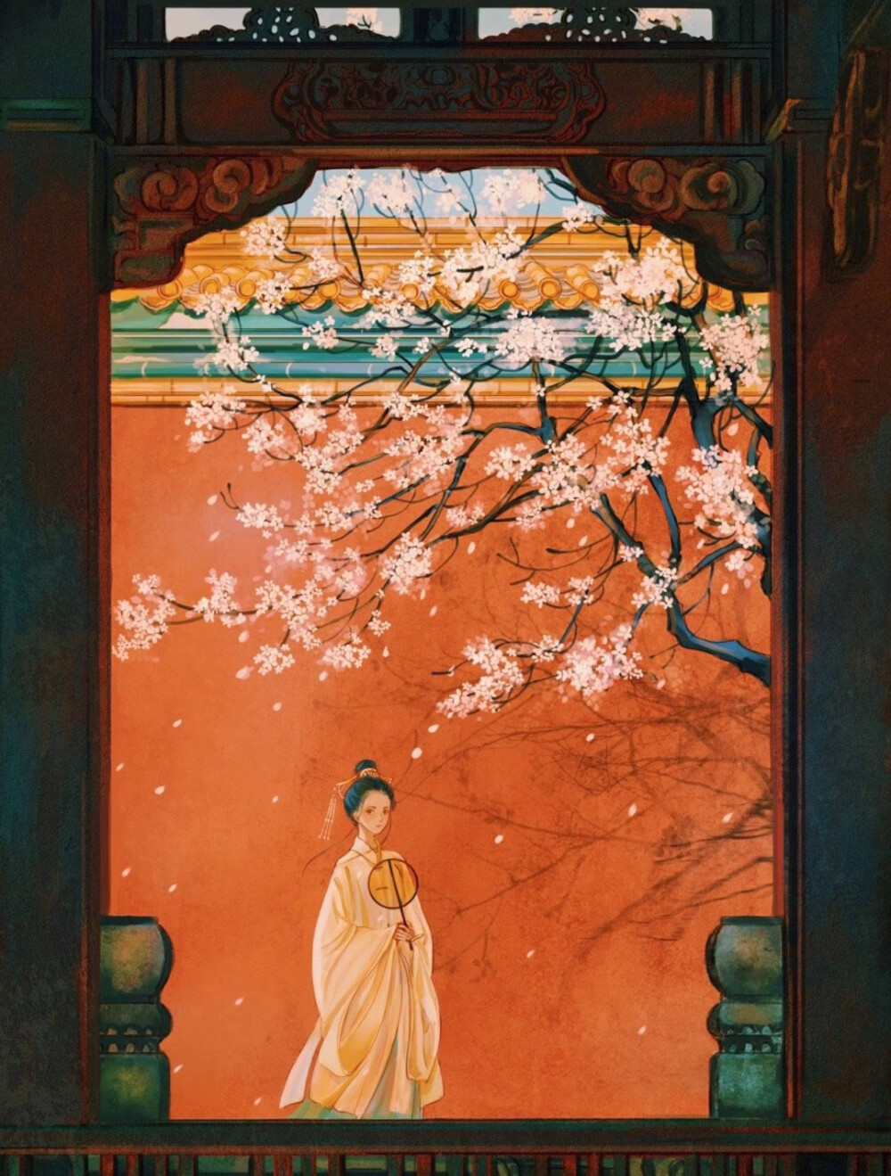 古风女 美女 远景女（画师不详 出处不详 侵权删）