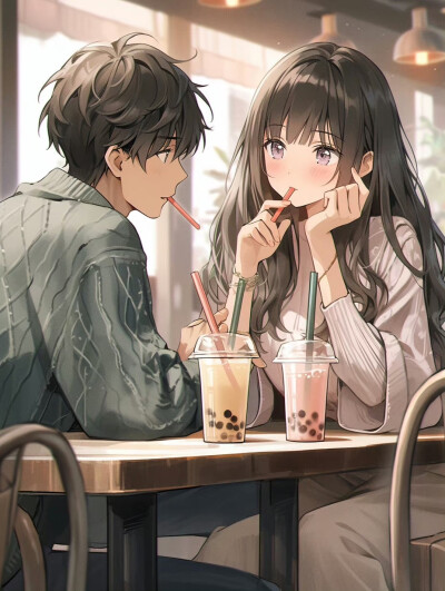 你们有没有同喝一杯奶茶