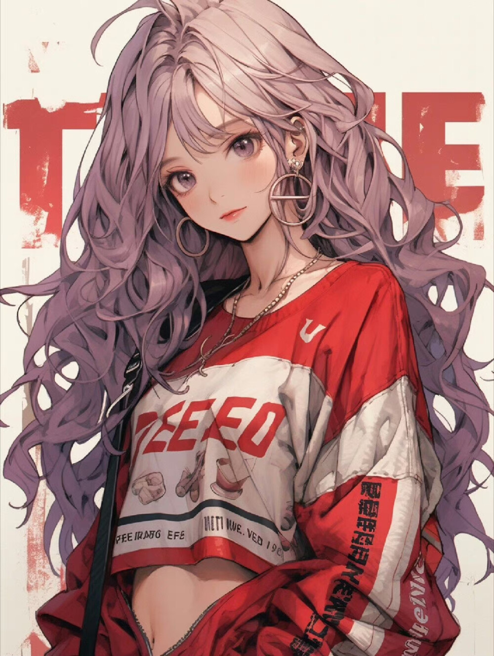 時尚海報~紫浪漫女孩 ​