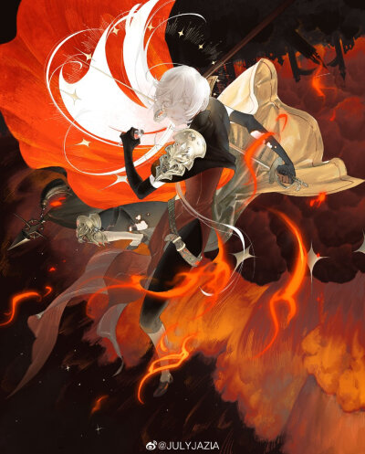 画师:JULYJAZIA
＃红色＃插画精选
