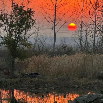 日落背景