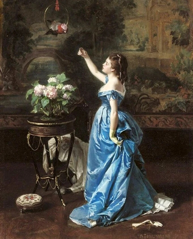 法国艺术家奥古斯特·图尔穆什
Auguste Toulmouche(1829-1890)绘画作品欣赏。
