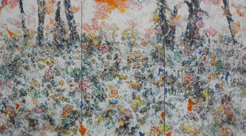 彭斯《曜曜》，布面油畫，180×324cm，2018年