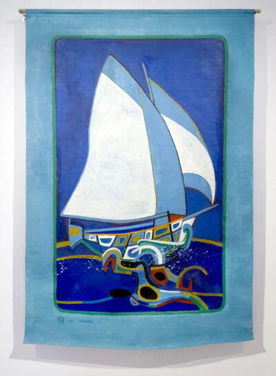 弗朗索瓦·吉洛《Sailing》，布面丙烯，164×118cm，1983年