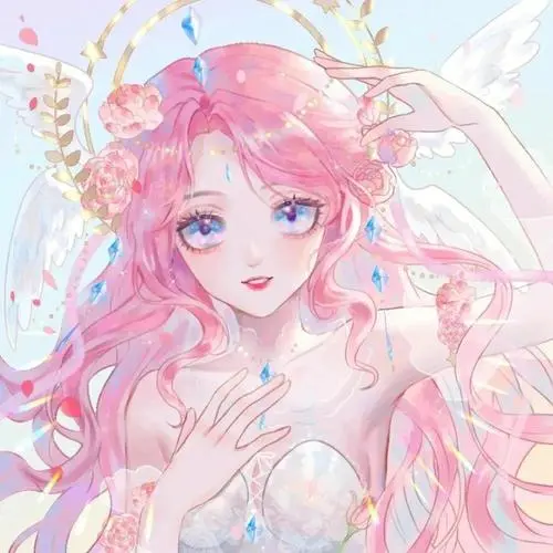 粉色女生头像动漫