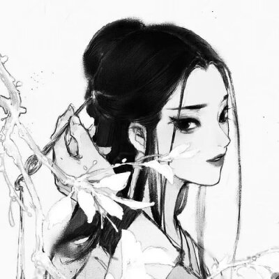 黑白动漫头像
推荐音乐：running up that hill