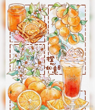 分镜式插画作品｜夏日水果冰饮