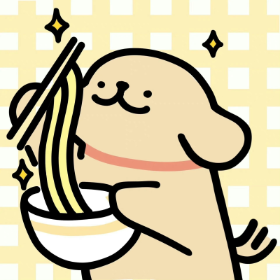 线条小狗情侣头像